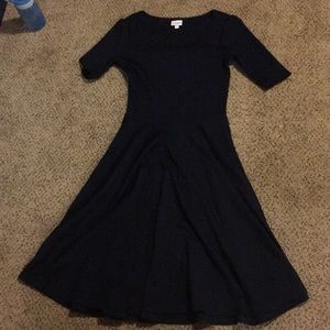 LuLa Roe navy short sleeve dress.